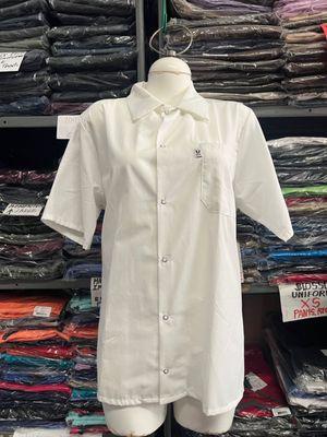 Unisex Short Sleeve Chef Coat by Uncommon Threads, white and black colors available