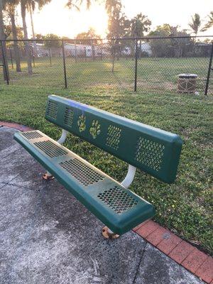 Paw print benches!