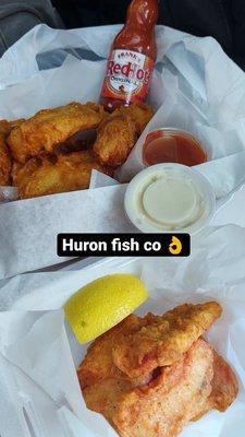 Fried cod and fried white fish