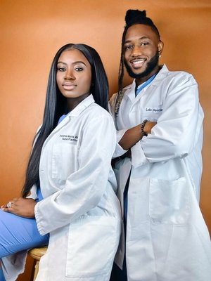 Nurse practitioner owned and ran clinic. Meet Loic and Patience, the two owners of the clinic.