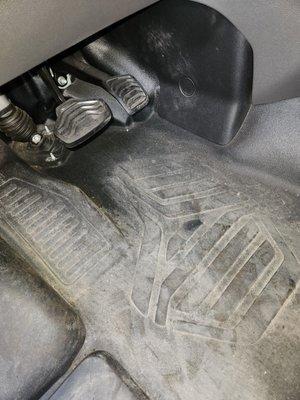 Greasy boot tracks in my clean vehicle