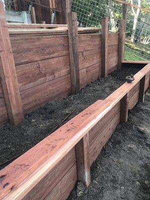 Wood Retaining wall