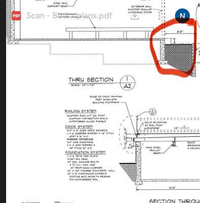 The currently expired permit showing posts 4 feet back from shore