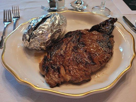 HUGE steak! Delicious.