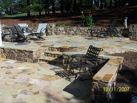 Stacked Stone and patio