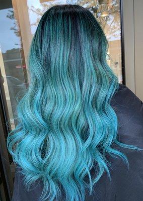 Turquoise hair!