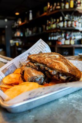 Warm, cheesy, and hearty. Our take on a classic, the patty melt.