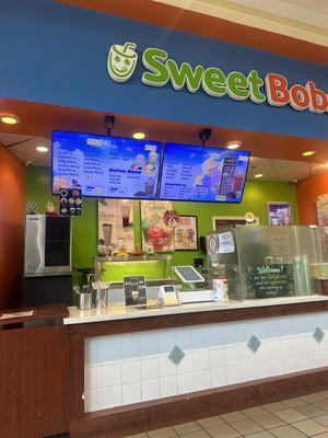 Front view of sweet boba