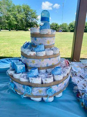 Baby boy diaper cake