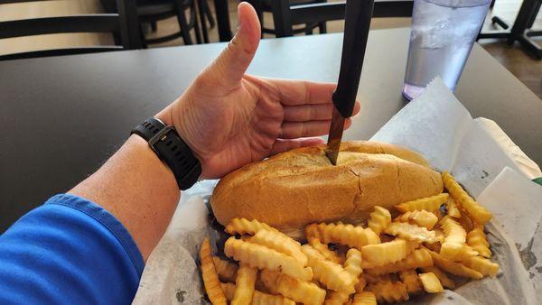 decent size philly cheesesteak