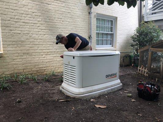 Preventative maintenance on a residential generator