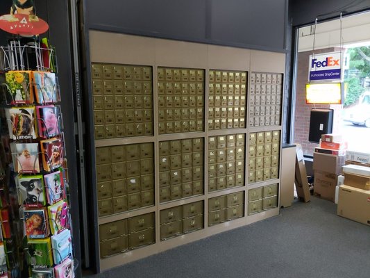 Our mailboxes that customers rent.