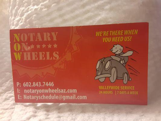 Mobile Notary.  They Come to You.