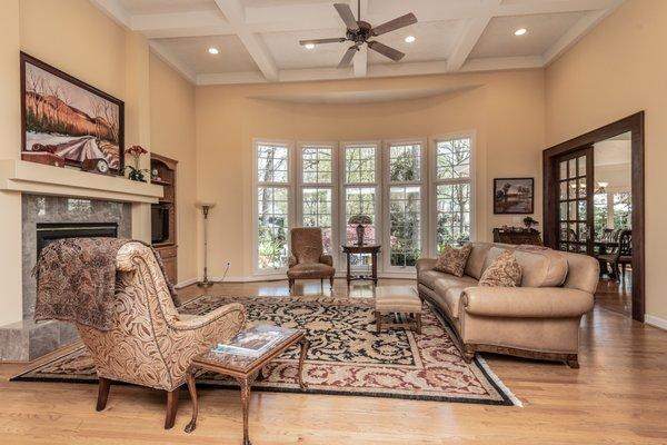 Coffered ceiling