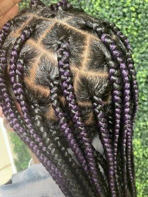 Kids Knotless Braids with Color