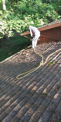 Cleaning out gutters