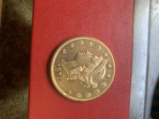 1879 $20 Liberty gold piece