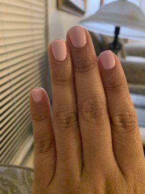 Quick gel mani done by Nancy