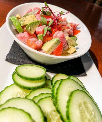 *menu item* fan favorite Tuna Ceviche