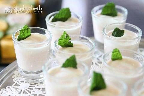 Chilled Strawberry Soup Shooters. Perfect as an hors d'eouvre or dessert.