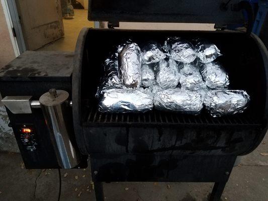 Smoked Baked potatoes