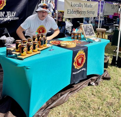 A number of local merchants make their bottled sauces and Cell at the market