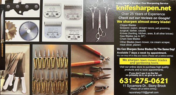 Knives Sharpening Service