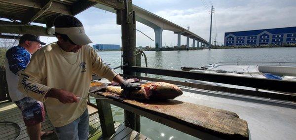 Captains Kevin & Steve knocked out an incredible amount of fish on the fillet table.  These guys know their stuff.  We left with 25 pounds!