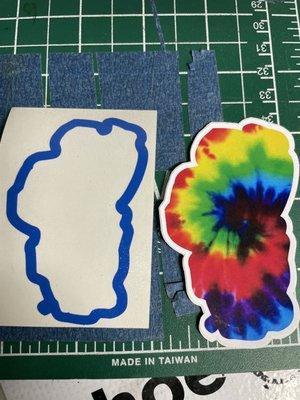 Die cut and printed tahoe designs