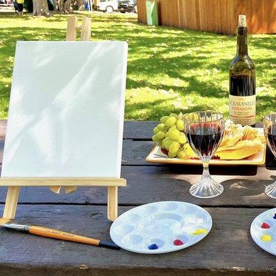 Paint & Sip Sonoma welcomes you and provides everything needed for a lovely time in the Plaza.