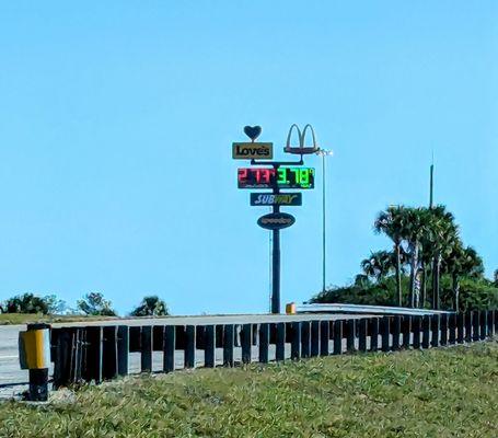 Sign from highway