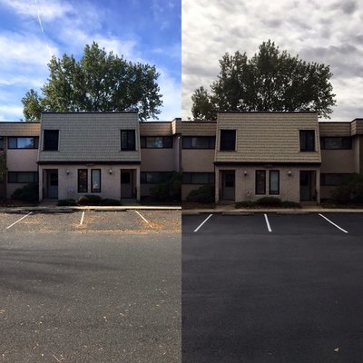 Commercial Asphalt Seal Coating & Line Striping for a apartment complex in Glendora, NJ