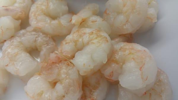 Fresh peeled and deveined shrimp