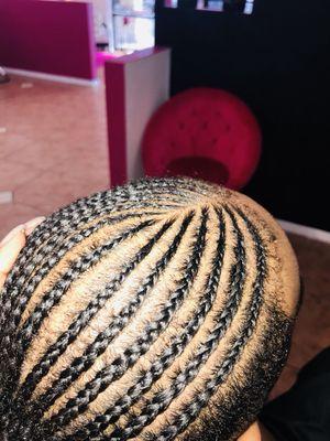 Small cornrow braids