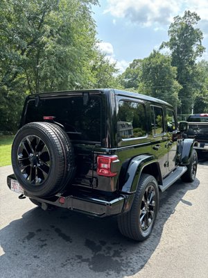 Premium Full Detail + Glass Protection on this Jeep Wrangler