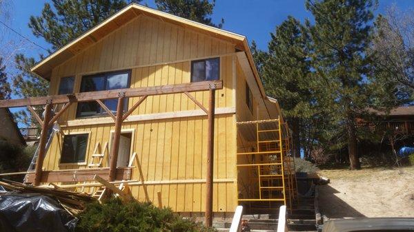 new exterior siding and balcony