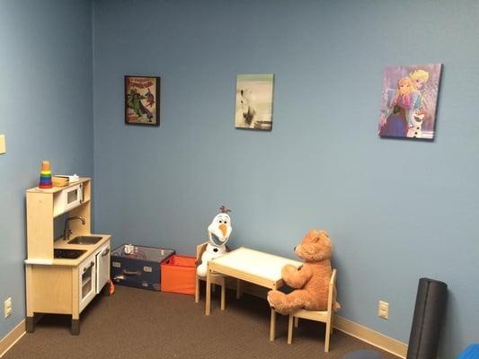 Our kid friendly room.  Your kid's will love the toys and you will love the treatment.