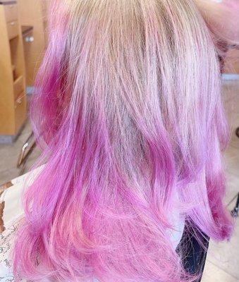 Pink balayage