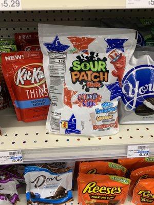 Patriotic themed sour patch kids