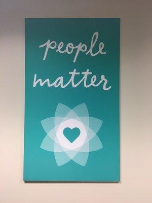 KVC Nebraska lobby sign - People Matter