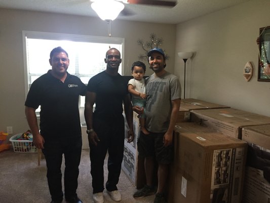 Happy customer gets his Costco furniture delivered to his home