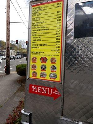 Menu looks updated on certain items-- at least it's what they are trying to do with the  marker.