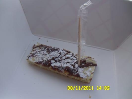 Mini free sample of Chocolate Pizza