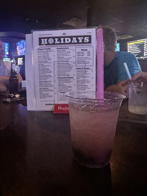 Blueberry boba cocktail