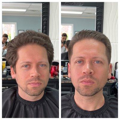 Before/after haircut