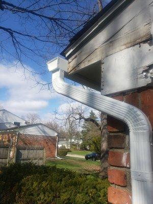 Redirected Gutters from Original Placement