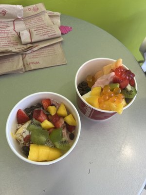 Two frozen yogurts!!