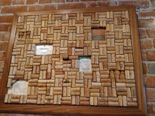 Handmade cork board. I hope to make one someday!