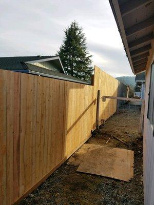 our economy fence using superior cedar products.