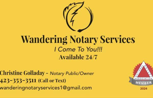 Wandering Notary Services